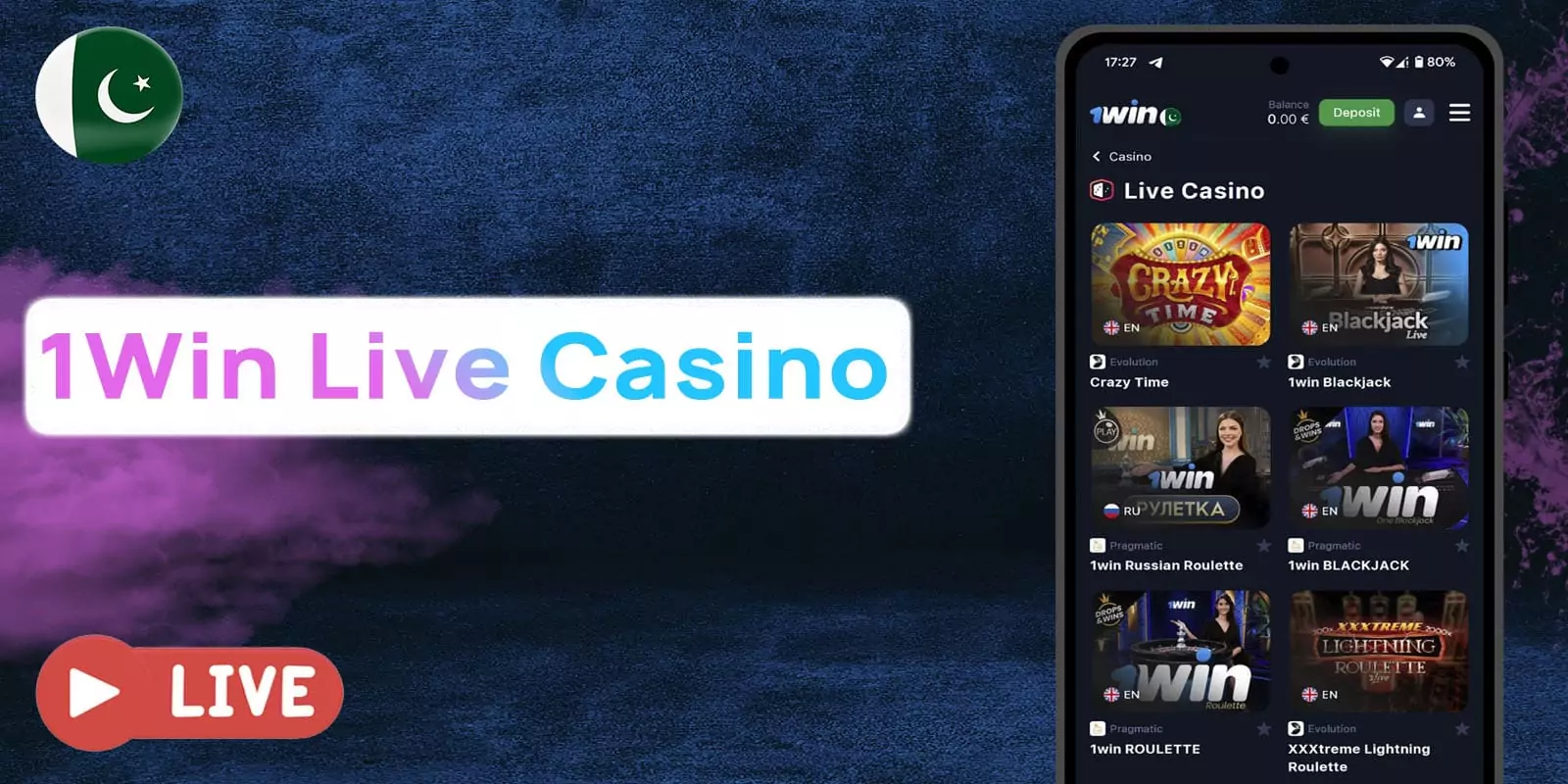 up to PKR 7,000,000 with the 'Chance at x1000' feature
